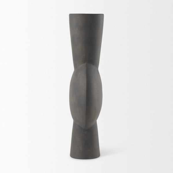 Kaz 8.3L x 3.9W x 16.7H Earthy Brown Ceramic Vase 4