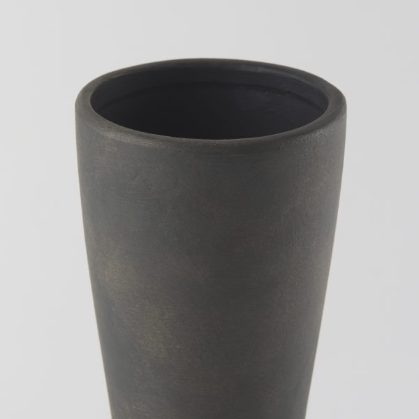 Kaz 8.3L x 3.9W x 16.7H Earthy Brown Ceramic Vase 6
