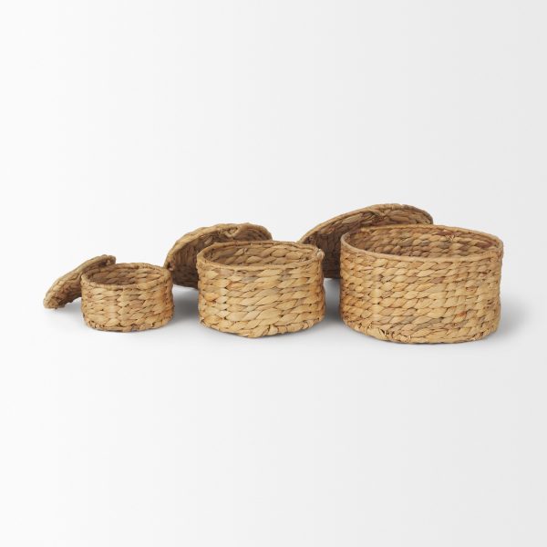 Kea Set of 3 Nesting Water Hyacinth Boxes with Lids 3