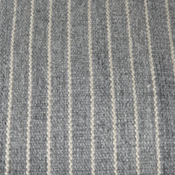 Kensie Large Blue Striped Pouf 2
