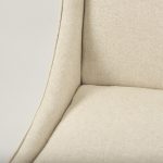 Kensington I Cream Fabric and Solid Wood Dining Chair