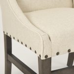 Kensington I Cream Fabric and Solid Wood Dining Chair