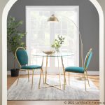 Keyhole Green Velvet Gold Contemporary Dining Chairs (Set of 2) 15 Keyhole Green Velvet Gold Contemporary Dining Chairs (Set of 2)