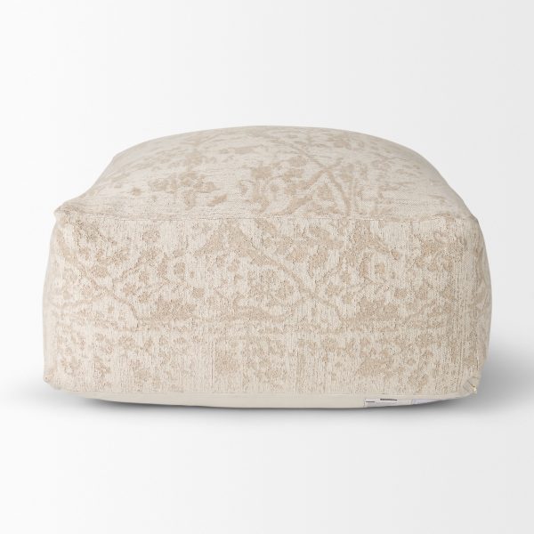 Khloe Large Cream Pouf 3