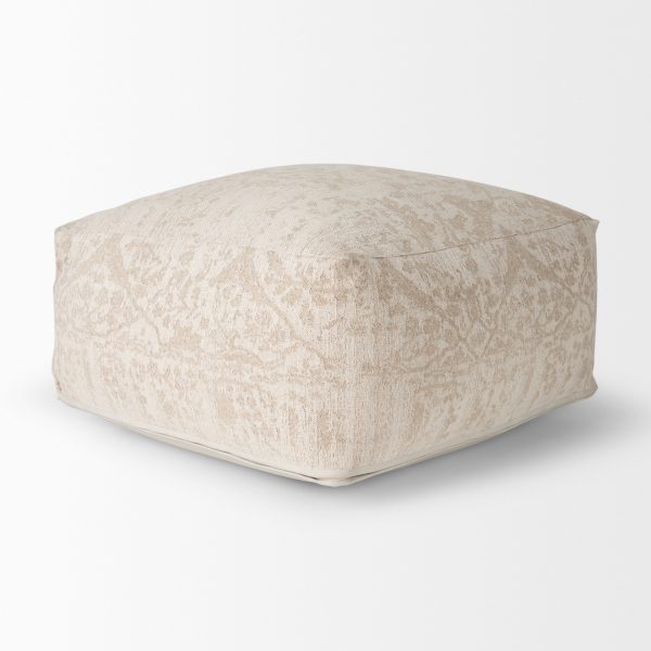 Khloe Large Cream Pouf 4