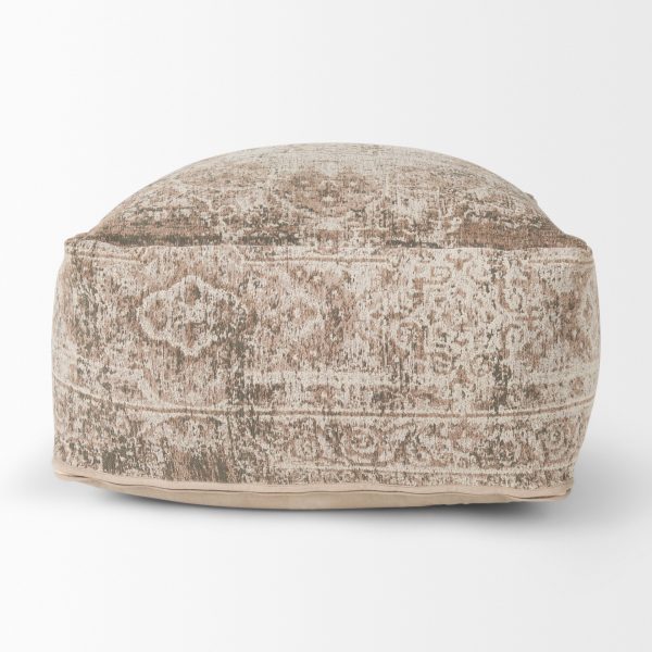 Khloe Large Taupe Pouf 2