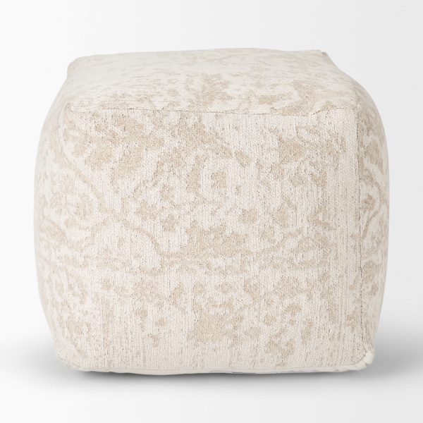 Khloe Small Cream Pouf 3
