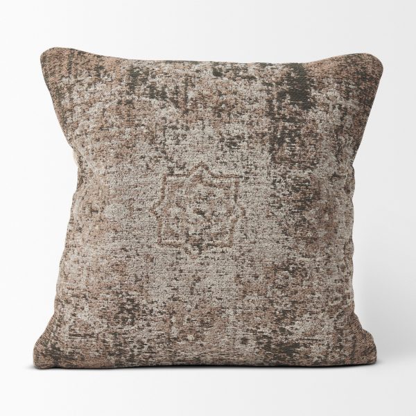 Khloe Taupe Square Pillow Cover 2