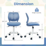 Adjustable Ergonomic Kids Desk Chair with Wheels and Mesh Back