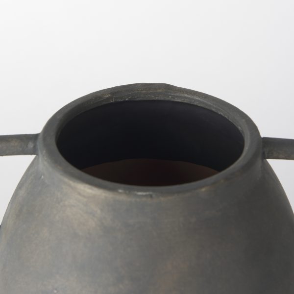 Kilian Medium Brown Gray Double Ear Vase 6
