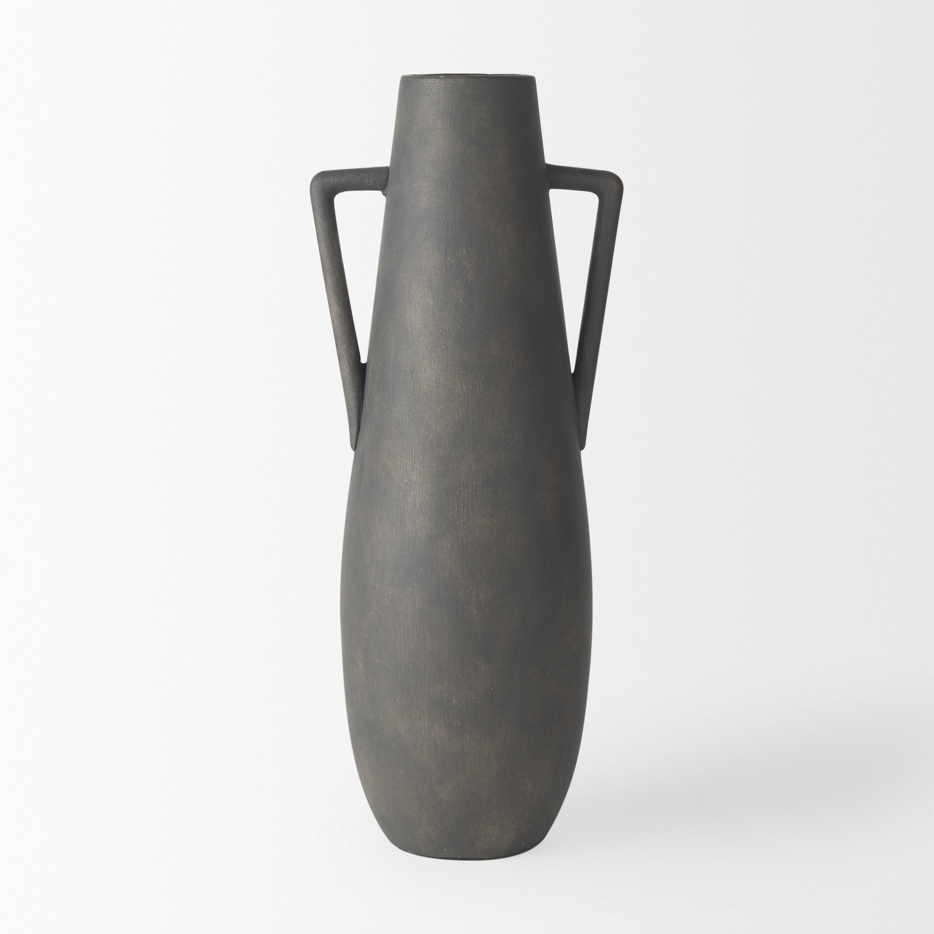 Kilian Tall Matte Brown-Gray Double Ear Vase 3 Kilian Tall Matte Brown-Gray Double Ear Vase - Image 3