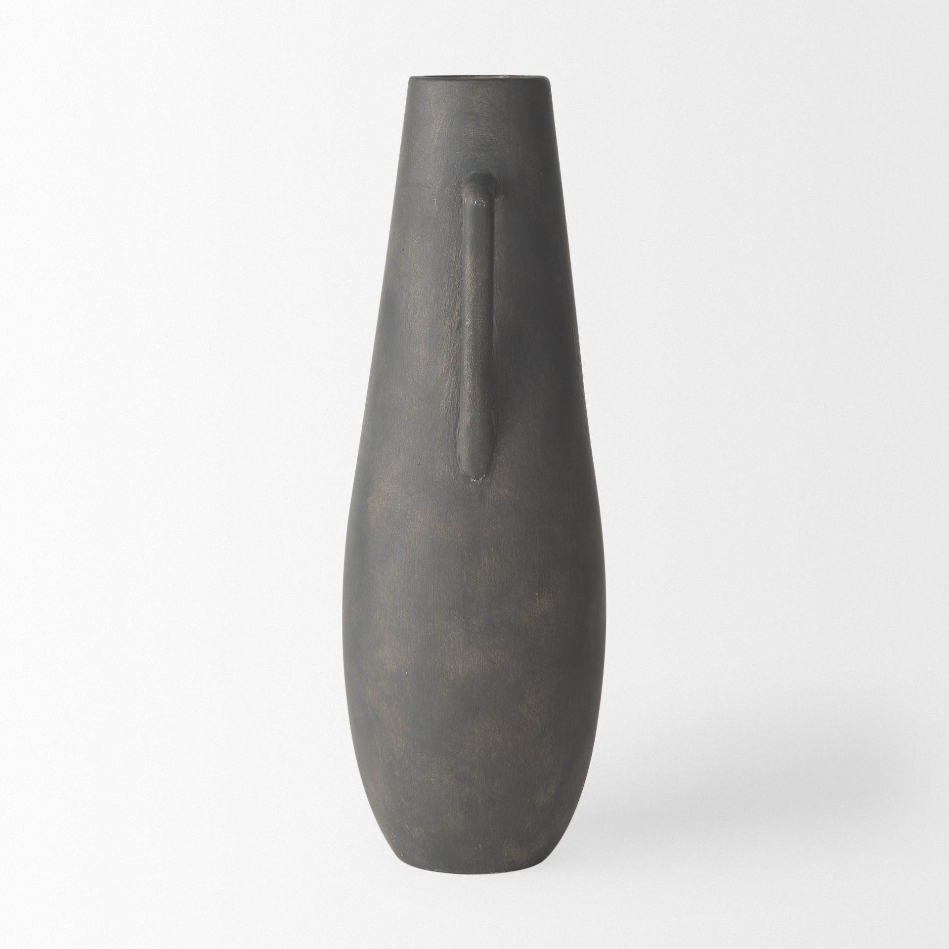Kilian Tall Matte Brown-Gray Double Ear Vase 4 Kilian Tall Matte Brown-Gray Double Ear Vase - Image 4