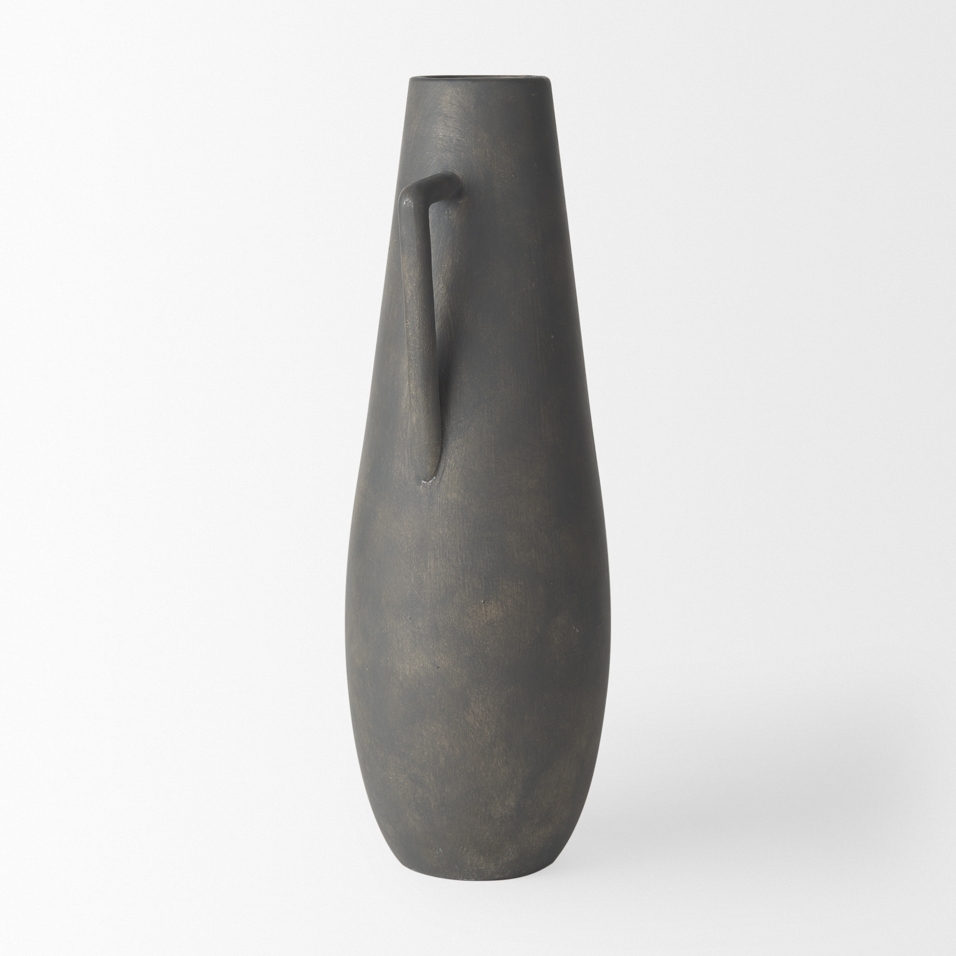 Kilian Tall Matte Brown-Gray Double Ear Vase 5 Kilian Tall Matte Brown-Gray Double Ear Vase - Image 5
