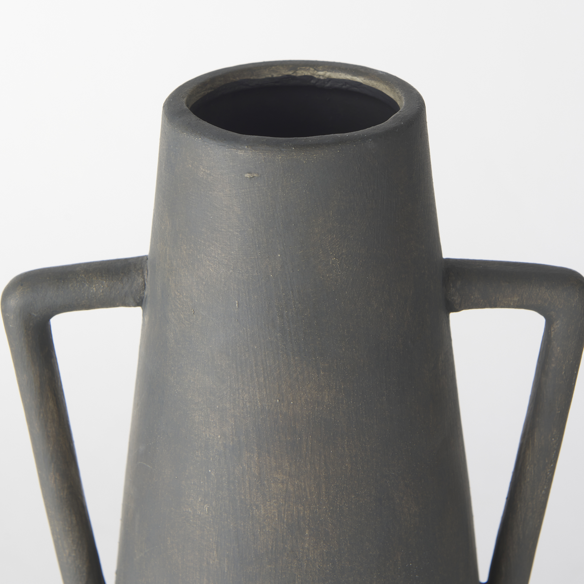 Kilian Tall Matte Brown-Gray Double Ear Vase 6 Kilian Tall Matte Brown-Gray Double Ear Vase - Image 6