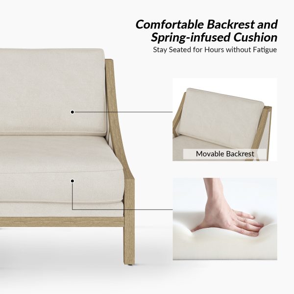 Kim Ivory Farmhouse Oversized Accent Armchair 3