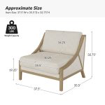 Kim Ivory Farmhouse Oversized Accent Armchair 10 Kim Ivory Farmhouse Oversized Accent Armchair