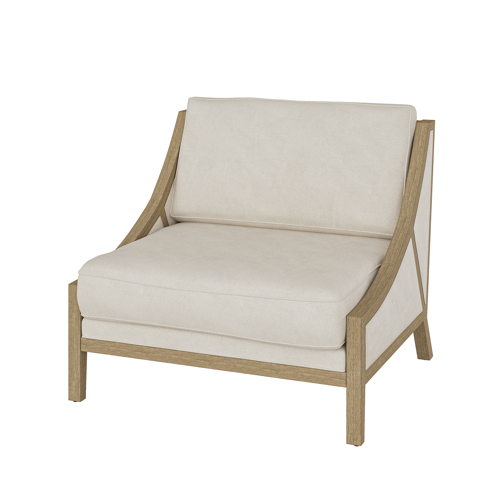Kim Ivory Farmhouse Oversized Accent Armchair 1 Kim Ivory Farmhouse Oversized Accent Armchair