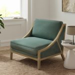 Kim Teal Farmhouse Oversized Accent Armchair 7 Kim Teal Farmhouse Oversized Accent Armchair