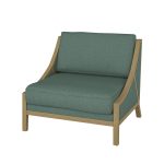 Kim Teal Farmhouse Oversized Accent Armchair 6 Kim Teal Farmhouse Oversized Accent Armchair