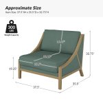 Kim Teal Farmhouse Oversized Accent Armchair 10 Kim Teal Farmhouse Oversized Accent Armchair