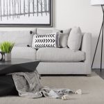 Kimia 14L x 26W White and Black Fabric Herringbone and Fringed Decorative Pillow Cover