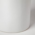 Kira I Small White Pinstripe Ceramic Vase