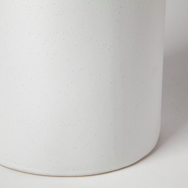 Kira I Small White Pinstripe Ceramic Vase 7