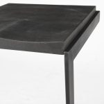 Kiran 17L x 17W x 26H Black Wood W/ Black Metal Base C-Shape Counter Stool