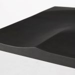 Kiran 17L x 17W x 26H Black Wood W/ Black Metal Base C-Shape Counter Stool