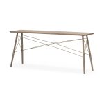 Kirby I 66L x 16W Brown Wooden Cross Braced Console Table