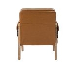 Kirsten Camel Vegan Leather Boho Farmhouse Armchair 10 Kirsten Camel Vegan Leather Boho Farmhouse Armchair