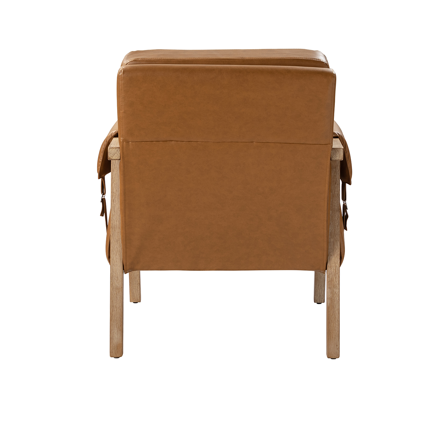 Kirsten Camel Vegan Leather Boho Farmhouse Armchair 5 Kirsten Camel Vegan Leather Boho Farmhouse Armchair - Image 5