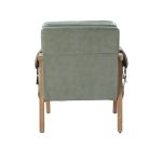 Kirsten Sage Vegan Leather Boho Farmhouse Armchair