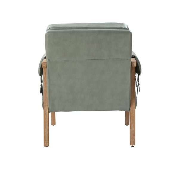 Kirsten Sage Vegan Leather Boho Farmhouse Armchair 4