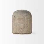 Knox Short Gray-Wash Wood Decorative Object