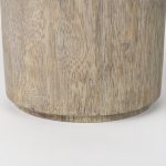 Knox Short Gray-Wash Wood Decorative Object