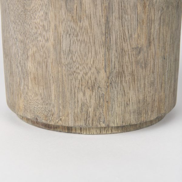 Knox Short Gray Wash Wood Decorative Object 5