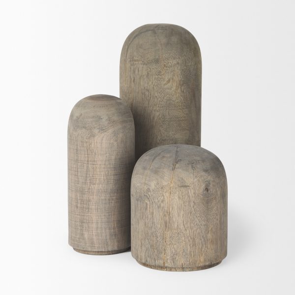 Knox Short Gray Wash Wood Decorative Object 6