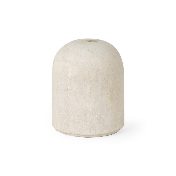 Knox Short White Wash Wood Decorative Object