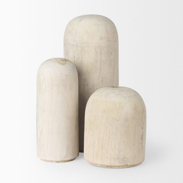 Knox Tall White Wash Wood Decorative Object 8