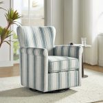 Knud Blue Floral Swivel Accent Chair 6 Knud Blue Floral Swivel Accent Chair