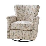 Knud Floral Swivel Accent Chair with Removable Backrest 7 Knud Floral Swivel Accent Chair with Removable Backrest