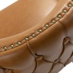 Konrad Camel Vegan Leather Wingback 360 Swivel Bar Stool