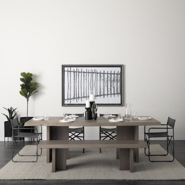Konstantin 94.0 x 40.0 x 30.0 Medium Brown Wood W Live Edge Rectangular Dining Table 1