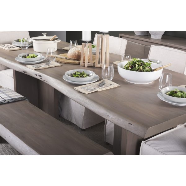 Konstantin 94.0 x 40.0 x 30.0 Medium Brown Wood W Live Edge Rectangular Dining Table 3