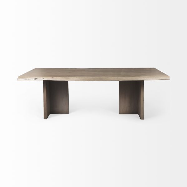 Konstantin 94.0 x 40.0 x 30.0 Medium Brown Wood W Live Edge Rectangular Dining Table 6