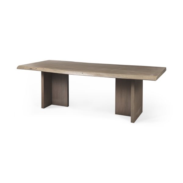 Konstantin 94.0 x 40.0 x 30.0 Medium Brown Wood W Live Edge Rectangular Dining Table