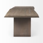 Konstantin 94.0 x 40.0 x 30.0 Medium Brown Wood W/ Live Edge Rectangular Dining Table