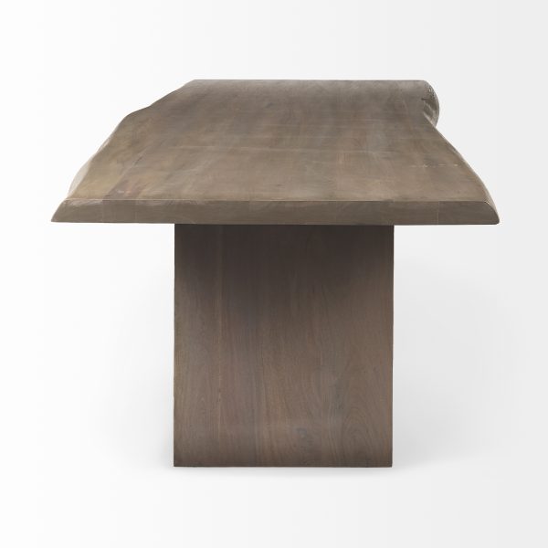 Konstantin 94.0 x 40.0 x 30.0 Medium Brown Wood W Live Edge Rectangular Dining Table 7