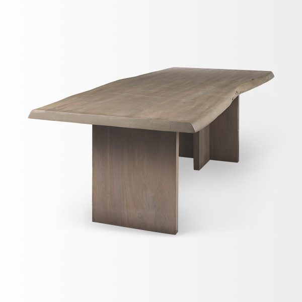 Konstantin 94.0 x 40.0 x 30.0 Medium Brown Wood W Live Edge Rectangular Dining Table 8